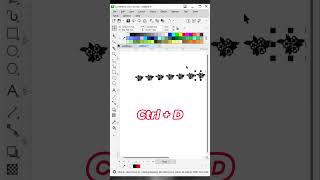 USE SHORTCUT DUPLICATE OBJECT IN CORELDRAW creative shorts amazing coreldrawdesign viral trend [upl. by Danice]