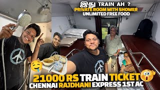 ₹21000 First Class AC Train Journey with private room free food  CHENNAI RAJDHANI  Kedarnath EP 2 [upl. by Okim915]