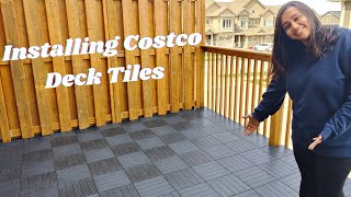 Installing Costco Deck Tiles  Deck Transformation Part 2  Take Two Vlogs [upl. by Malsi138]