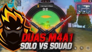 SOLO COM DUAS M4A1 CONTRA SQUAD BLACKN444 FREE FIRE [upl. by Moneta]