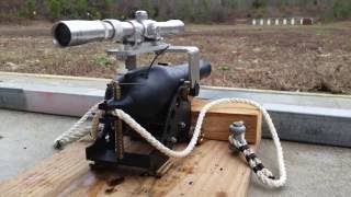 Shooting a model Dahlgren cannon at a microwave [upl. by Lepley]