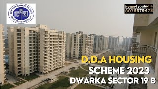 DDA housing scheme 2023 update  sample flat site visit 3bhk 35bhk penthouse [upl. by Udele]