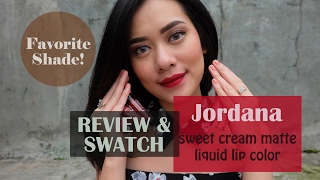 Swatch amp Review Jordana Sweet Cream Matte Liquid Lip Color  BEAUTYSHIDAE [upl. by Nnairac]