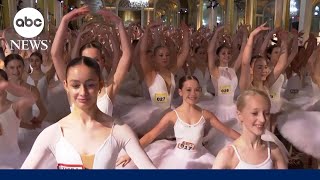 353 ballerinas broke the world record for dancing on pointe in one place [upl. by Edurtreg464]