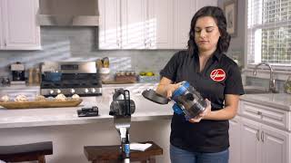 Hoover ONEPWR Blade Cordless Vacuum  How to Empty amp Replace the Dirt Cup [upl. by Ealasaid]