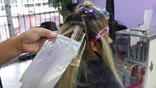 COMO HACER RAYITOS EN CABELLO PROCESADO COMO REALIZAR MECHAS EN CABELLO PROCESADO [upl. by Haleigh]