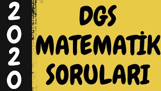 DGS 2020 MATEMATİK SORU ÇÖZÜMLERİ130 [upl. by Hayn323]