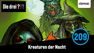 Die drei  Folge 209 Kreaturen der Nacht  Hörprobe zum Hörspiel [upl. by Narruc625]