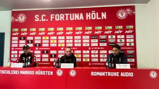 Pressekonferenz nach dem RegionalligaSpiel Fortuna Köln  FC Gütersloh [upl. by Yanal]