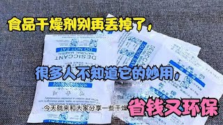 食品干燥剂别扔了，这4大妙用，能解决家家困扰烦恼，家家用得到 [upl. by Nadean691]