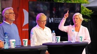 Sigbjørn Johnsen Kristin Halvorsen and Siv Jensen discuss Oljefondet at Arendalsuka 2024 [upl. by Ahseinar304]