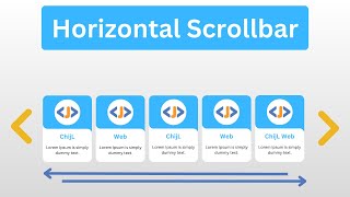 Horizontal Scrollbar Using HTML CSS  Horizontal Scrollbar View [upl. by Carmelo]