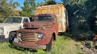 Will it run after 45 years 1948 ford f5 ice truck [upl. by Bendick685]