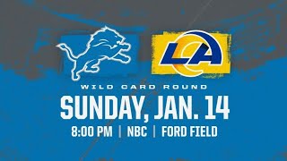 PREVIEW  WILD CARD RD 1  LOS ANGELES RAMS  DETROIT LIONS 2024 PLAYOFFS [upl. by Fricke]