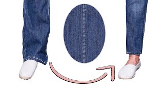 Few people know this sewing trick  how to taper jeans keeping original seam [upl. by Ydnes]