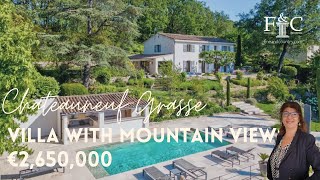 ChateauneufGrasse Villa With Mountain View  2650000 € [upl. by Reltuc331]