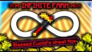 The INFINITE Farming Begins  Hypixel Skyblock Creating THE ULTIMATE HOE Wheat edition 3 [upl. by Hgierb342]