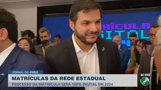 Processo de matrícula da rede estadual será 100 digital em 2024 [upl. by Jonis]