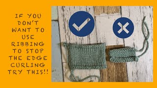 Tip and method for Stockinette stitch without curling [upl. by Evangeline]