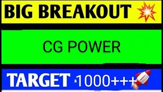 CG POWER SHARE LATEST NEWS TODAYCG POWER SHARE ANALYSISCG POWER SHARE TARGETCG POWER SHARE NEWS [upl. by Nerraf246]