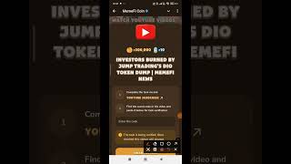 INVESTORS BURNED BY JUMP TRADINGS DIO TOKEN DUMP  MEMEFI NEWS  Memefi New Video Code [upl. by Dnalkrik]