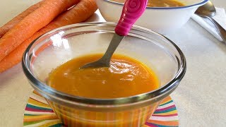 DELICIOSA SOPA DE ZANAHORIA  Recetas para bebes y niños Hecho x Mamá [upl. by Radcliffe993]