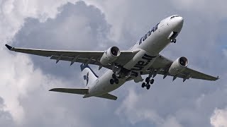 Iran Air  Airbus A330200  Takeoff at AMS Schiphol EPIJB [upl. by Ennairod]