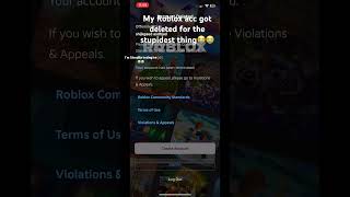 HOW THE HELL IS MY ACC DELETEDFOR THAT😭😭 roblox gaming funny [upl. by Nitsur]