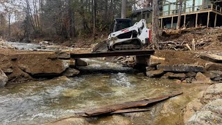 American Heroes are Rebuilding Bridges from the Rubble Left Behind from the Flood [upl. by Ronel958]