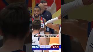 Mikal Bridges INTENTIONALLY Misses the Free Throw to Force OT vs Canada 🤯👏  Shorts [upl. by Waltner20]