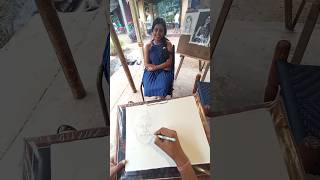 Live portrait art liveportrait portraitdrawing sketch shorts reels viralvideo foryou share [upl. by Aivataj]