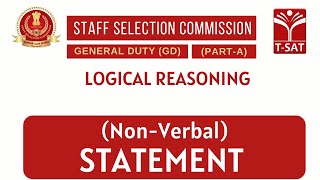 SSC GD  Logical Reasoning NonVerbal  Statement  TSAT [upl. by Mcleroy]