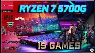 Ryzen 7 5700G IGPU  Radeon Graphics in 15 GAMES  2024 [upl. by Scarface330]