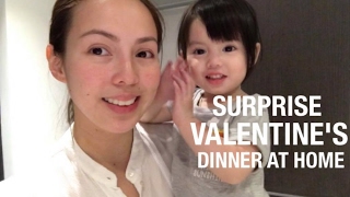 Surprise Valentines Dinner Date at home [upl. by Essirehc]