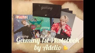 UNBOXING FANSITE ENGSUB CC ADELIOS 1ST PHOTOBOOK GEEMINY [upl. by Gardas137]