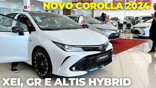 NOVO TOYOTA COROLLA 2024 XEI ALTIS HYBRID E GR [upl. by Elohcim]