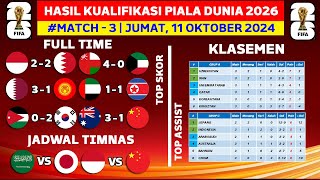 Hasil Kualifikasi Piala Dunia Hari Ini  Indonesia vs Bahrain  Klasemen Kualifikasi Piala Dunia [upl. by Orlan958]