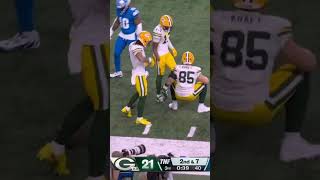 TUCKER KRAFT is a menace and does a kip up after TANKING A BIG HIT packers vs Lions shorts nfl [upl. by Rosol]