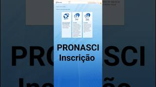 Pronasci 2023 Fazendo a Inscrição [upl. by Feldman]