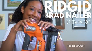 Ridgid 18 Gauge Brad Nailer Unboxing [upl. by Notnad433]