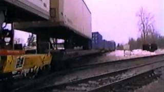 NS Train at Butler INConrail Derailment at Bryan OH 11799 [upl. by Nera]