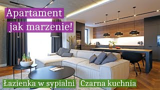 Apartament jak MARZENIE 🏆 Czarna kuchnia  Łazienka na widoku [upl. by Selegna239]