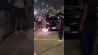 CARS LEAVING CAR MEET REVVING LOUD POPS AND BANGS [upl. by Ytirev]