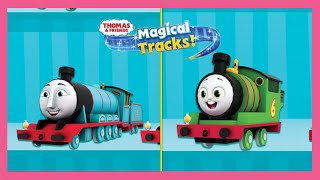 Thomas amp Friends Magic Tracks  Play with The Big Blue Engine Gordon and The Green Engine Percy [upl. by Eleumas]