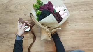 Simple DIY Hijab Bouquet Tutorial [upl. by Tnomed]