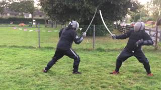 Basket hilt Sabre vs Schiavona Sabre Fencing  Michael vs Nick [upl. by Birgit553]