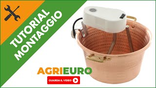 Novital  Paiolo in rame elettrico martellato 73L  47L  4W montaggio [upl. by Prissie]