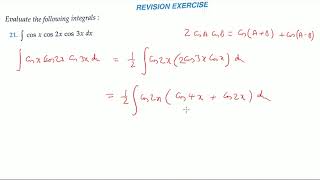 Integration cos x cos 2x cos 3x dx [upl. by Seidule]