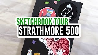 Sketchbook tour  Strathmore 500 Mixed Media review 📚 [upl. by Ru104]