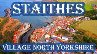 Staithes Village Drone Video North Yorkshire [upl. by Willner]